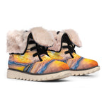 Sunrise Wave Print Winter Boots
