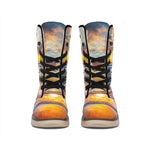Sunrise Wave Print Winter Boots