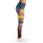 Sunrise Wave Print Women's Leggings
