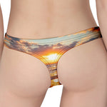 Sunrise Wave Print Women's Thong