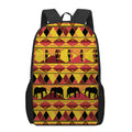 Sunset African Tribal Pattern Print 17 Inch Backpack