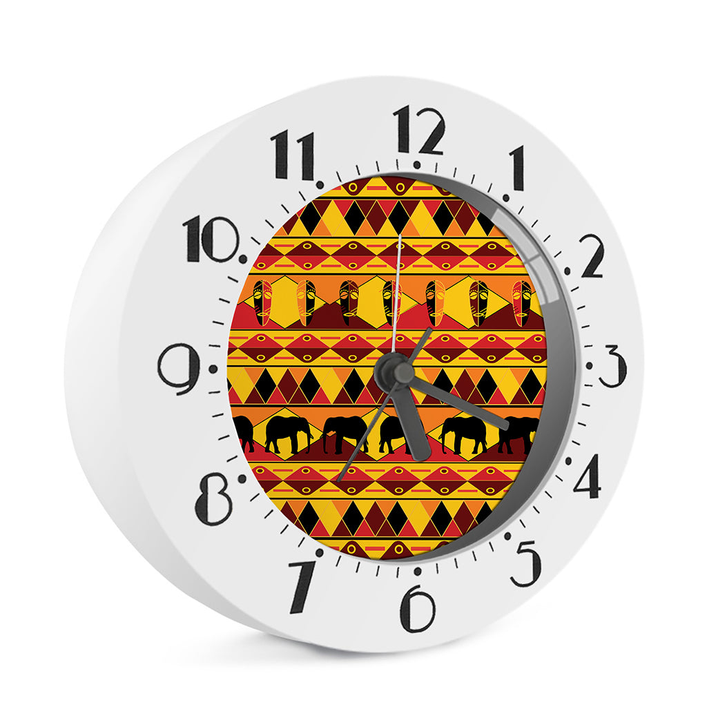 Sunset African Tribal Pattern Print Alarm Clock