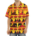 Sunset African Tribal Pattern Print Aloha Shirt