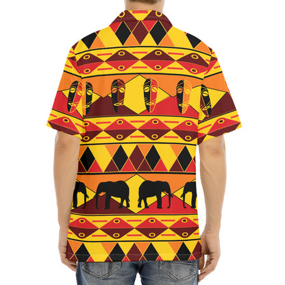 Sunset African Tribal Pattern Print Aloha Shirt