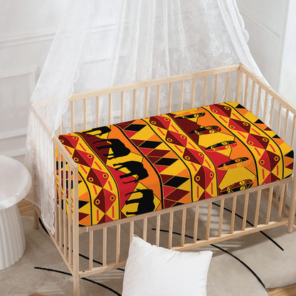 Sunset African Tribal Pattern Print Baby Crib Sheet