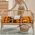Sunset African Tribal Pattern Print Baby Crib Sheet