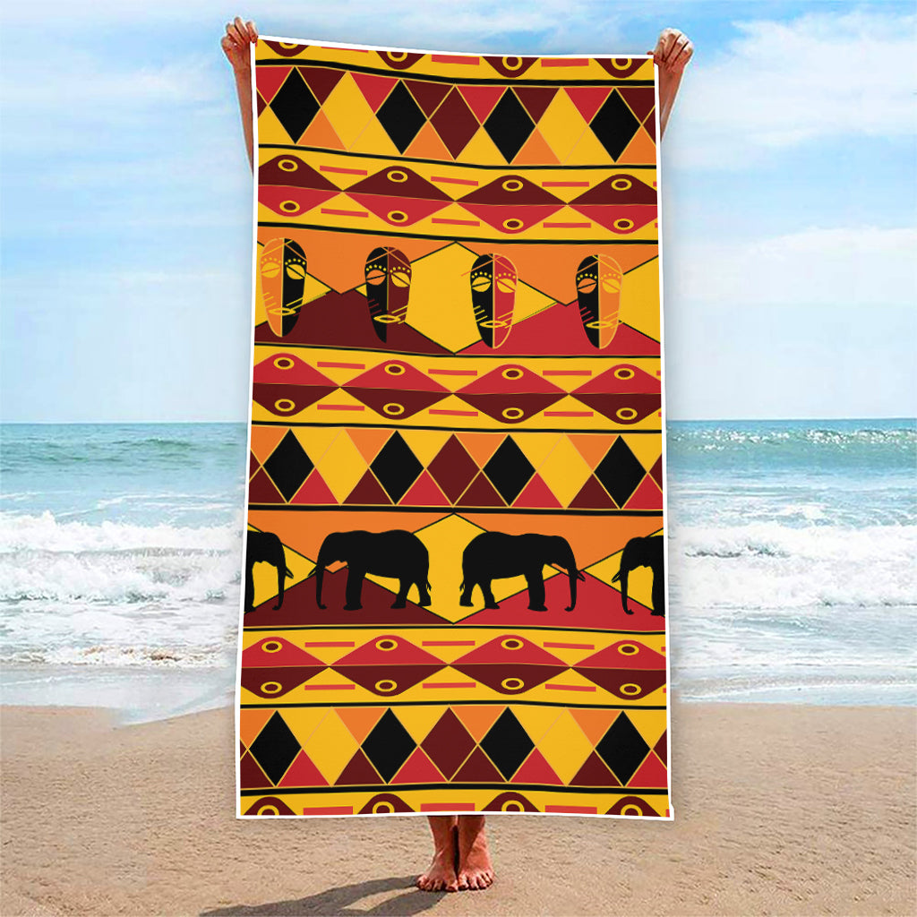 Sunset African Tribal Pattern Print Beach Towel