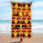 Sunset African Tribal Pattern Print Beach Towel