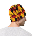 Sunset African Tribal Pattern Print Beanie
