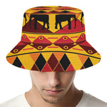 Sunset African Tribal Pattern Print Bucket Hat