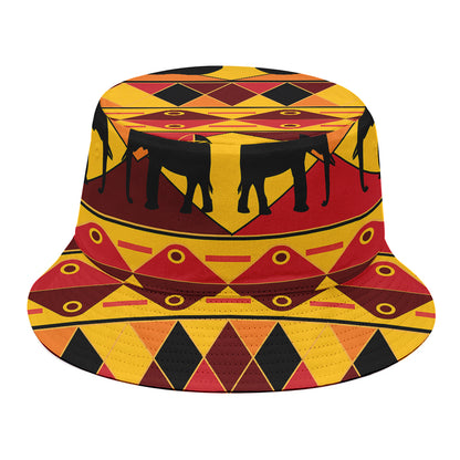 Sunset African Tribal Pattern Print Bucket Hat