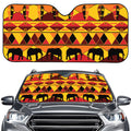 Sunset African Tribal Pattern Print Car Windshield Sun Shade