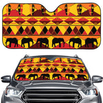 Sunset African Tribal Pattern Print Car Windshield Sun Shade
