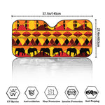 Sunset African Tribal Pattern Print Car Windshield Sun Shade