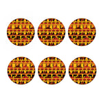 Sunset African Tribal Pattern Print Coaster Set