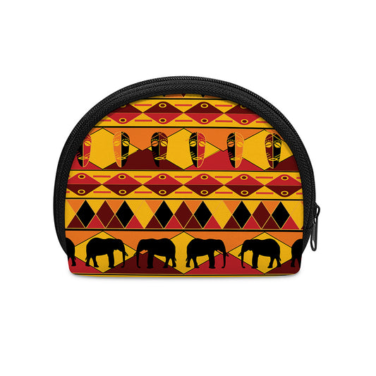 Sunset African Tribal Pattern Print Coin Purse