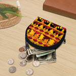 Sunset African Tribal Pattern Print Coin Purse