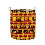 Sunset African Tribal Pattern Print Collapsible Laundry Basket