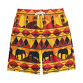 Sunset African Tribal Pattern Print Cotton Shorts