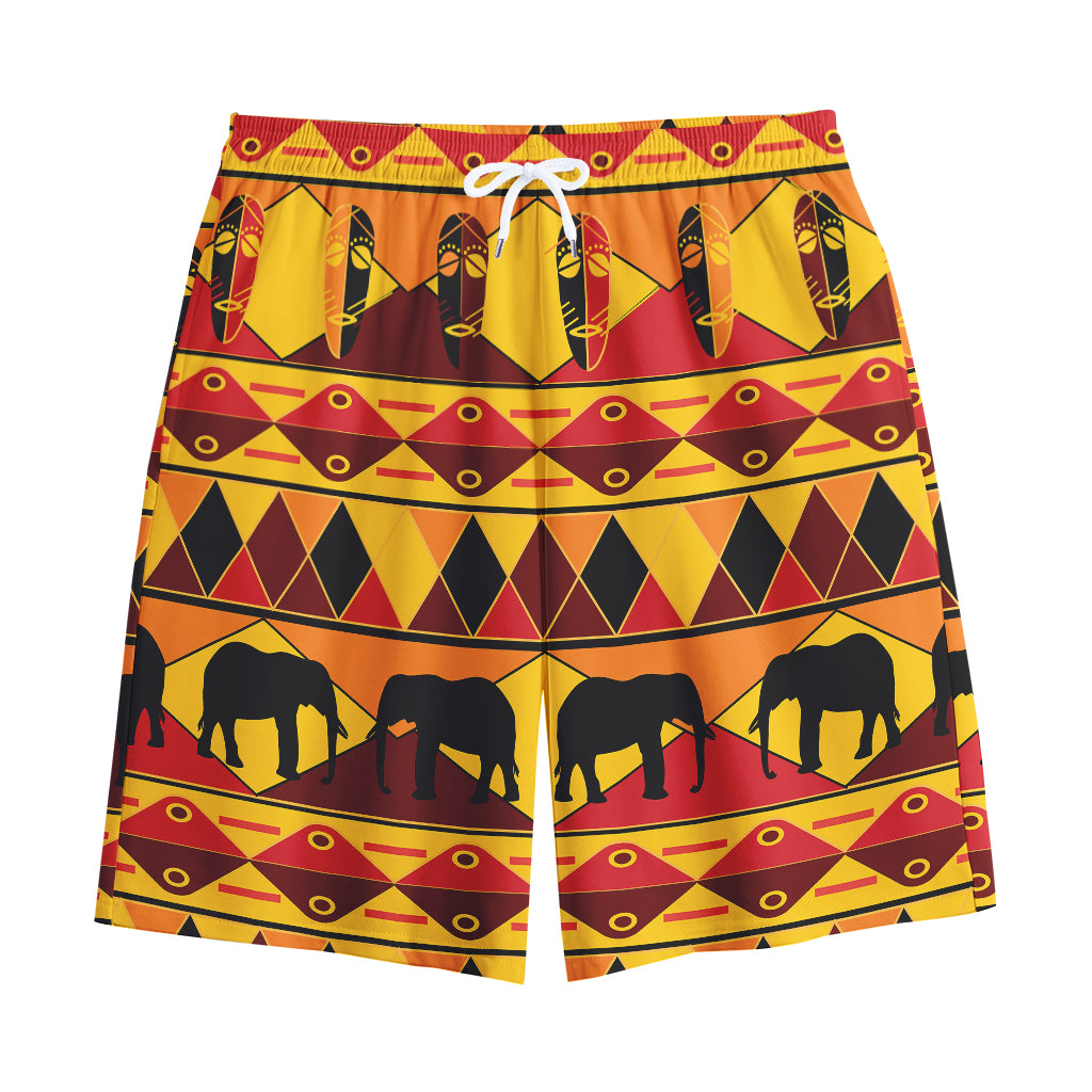 Sunset African Tribal Pattern Print Cotton Shorts