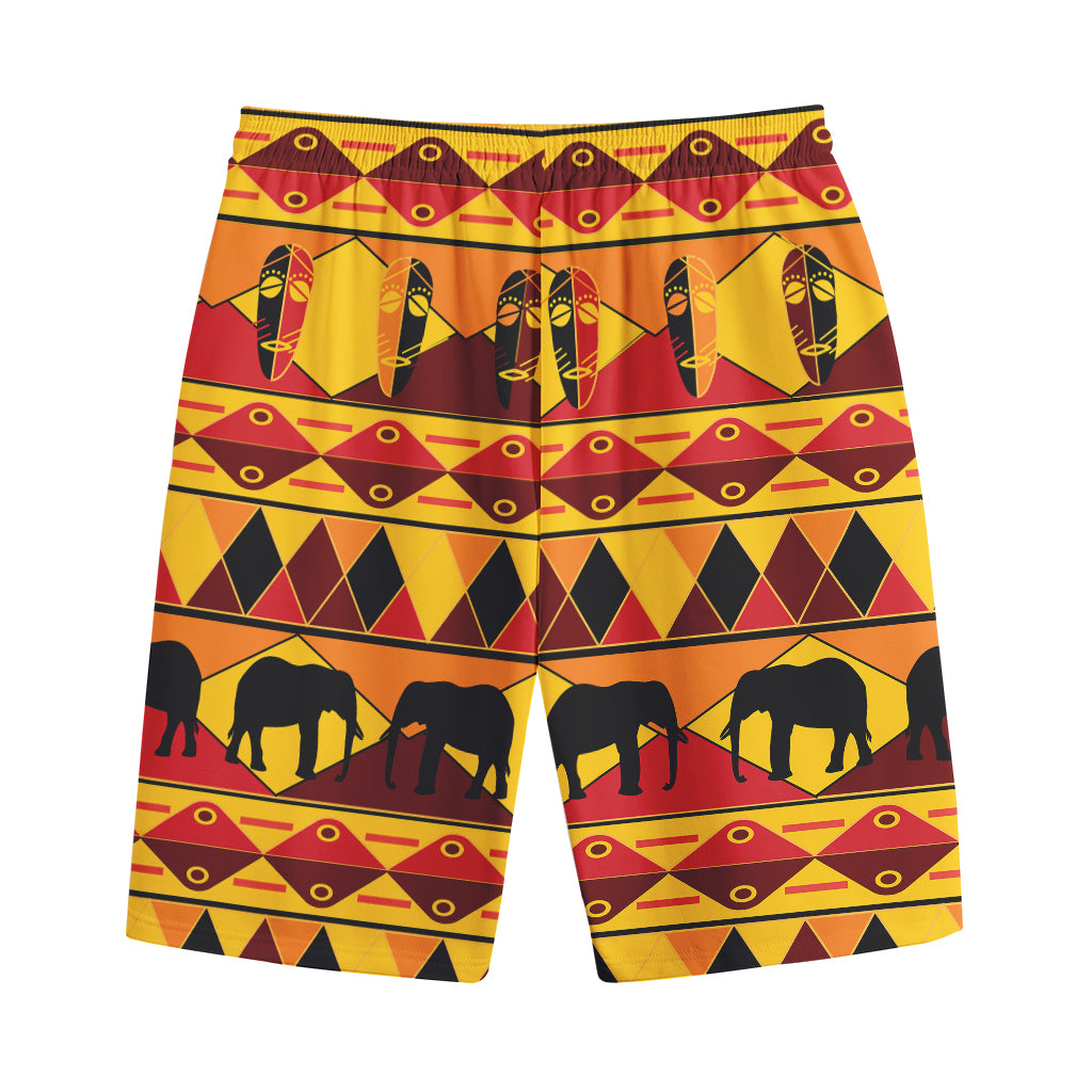 Sunset African Tribal Pattern Print Cotton Shorts