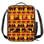 Sunset African Tribal Pattern Print Crossbody Lunch Bag