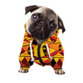 Sunset African Tribal Pattern Print Dog Zip Up Hoodie