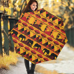 Sunset African Tribal Pattern Print Foldable Umbrella