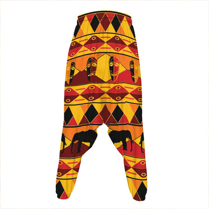 Sunset African Tribal Pattern Print Hammer Pants