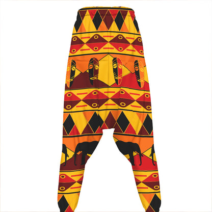 Sunset African Tribal Pattern Print Hammer Pants