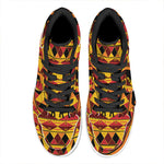 Sunset African Tribal Pattern Print High Top Leather Sneakers