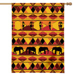 Sunset African Tribal Pattern Print House Flag