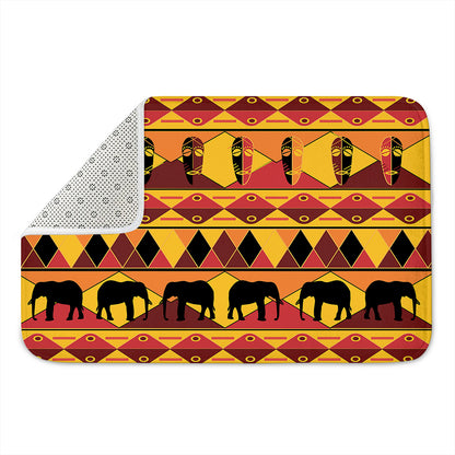 Sunset African Tribal Pattern Print Indoor Door Mat