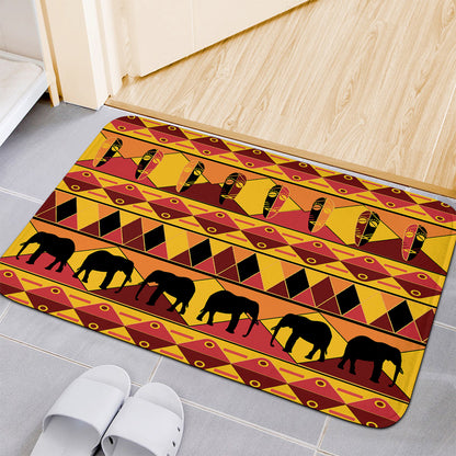 Sunset African Tribal Pattern Print Indoor Door Mat