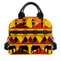 Sunset African Tribal Pattern Print Insulated Lunch Bag