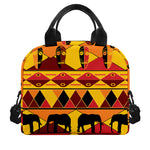 Sunset African Tribal Pattern Print Insulated Lunch Bag