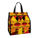 Sunset African Tribal Pattern Print Insulated Lunch Tote