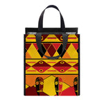 Sunset African Tribal Pattern Print Insulated Lunch Tote