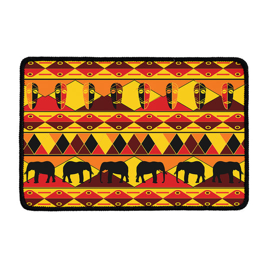 Sunset African Tribal Pattern Print Kitchen Mat