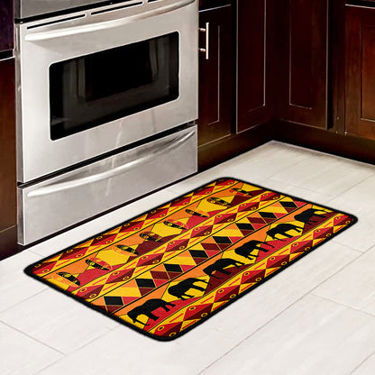 Sunset African Tribal Pattern Print Kitchen Mat