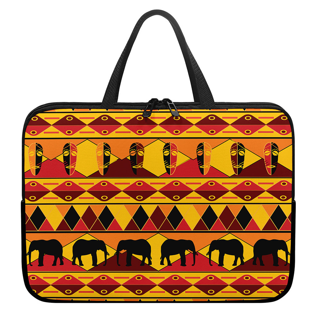 Sunset African Tribal Pattern Print Laptop Sleeve With Handle