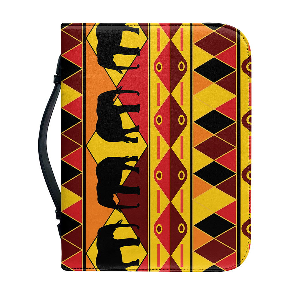 Sunset African Tribal Pattern Print Leather Bible Cover