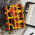 Sunset African Tribal Pattern Print Leather Bible Cover