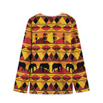 Sunset African Tribal Pattern Print Long Sleeve Short Coat