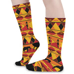 Sunset African Tribal Pattern Print Long Socks