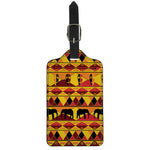 Sunset African Tribal Pattern Print Luggage Tag