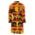 Sunset African Tribal Pattern Print Men's Bathrobe