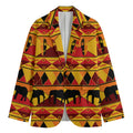 Sunset African Tribal Pattern Print Men's Blazer