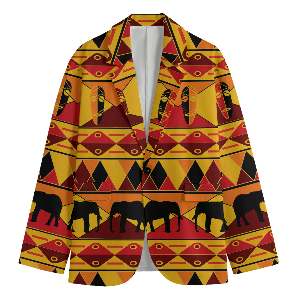 Sunset African Tribal Pattern Print Men's Blazer