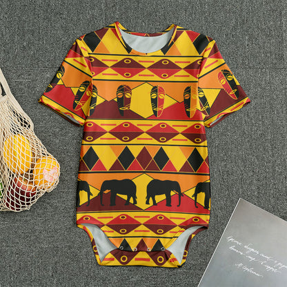 Sunset African Tribal Pattern Print Men's Bodysuit